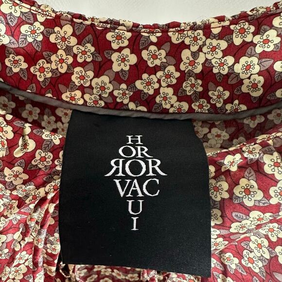 Horror Vacui Elena Scalloped Floral-Print Cotton Midi Dress Size XS - Picture 4 of 15